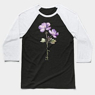 Violet - Birth Month Flower - February Baseball T-Shirt